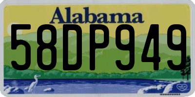 AL license plate 58DP949