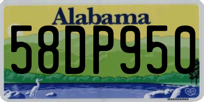 AL license plate 58DP950