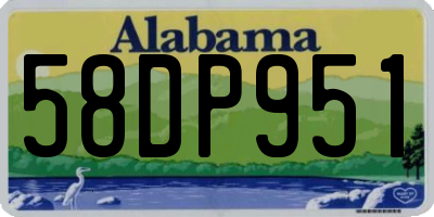 AL license plate 58DP951