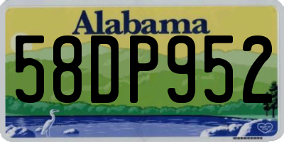 AL license plate 58DP952
