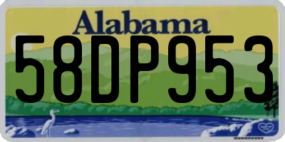 AL license plate 58DP953