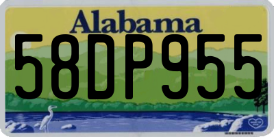 AL license plate 58DP955