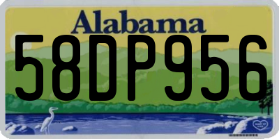 AL license plate 58DP956