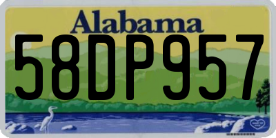 AL license plate 58DP957