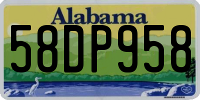 AL license plate 58DP958