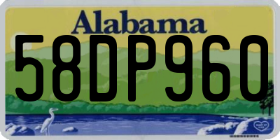 AL license plate 58DP960