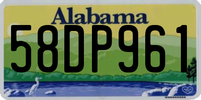 AL license plate 58DP961