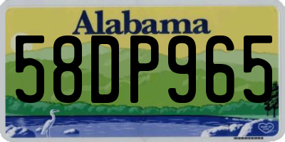 AL license plate 58DP965