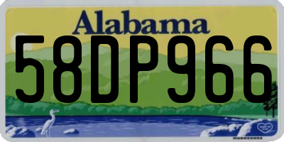 AL license plate 58DP966
