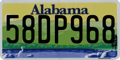 AL license plate 58DP968