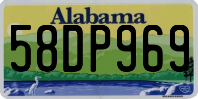 AL license plate 58DP969
