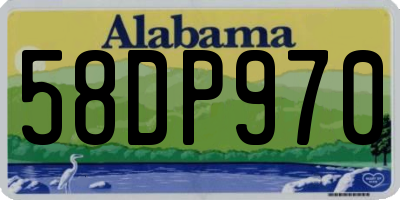 AL license plate 58DP970