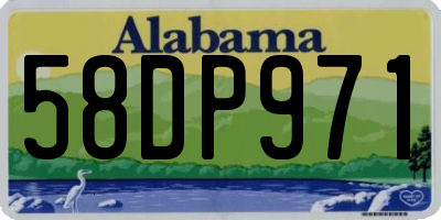 AL license plate 58DP971