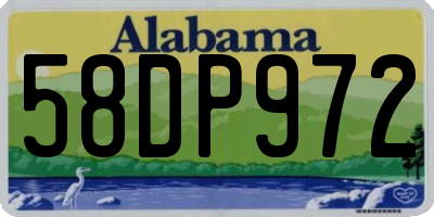 AL license plate 58DP972