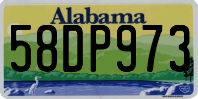 AL license plate 58DP973