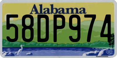 AL license plate 58DP974