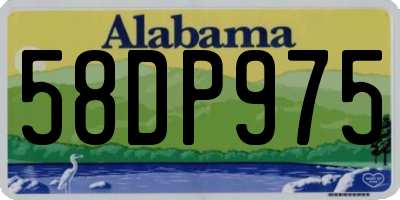 AL license plate 58DP975