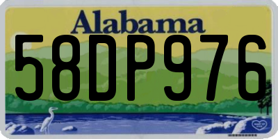 AL license plate 58DP976
