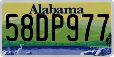 AL license plate 58DP977