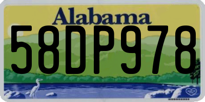 AL license plate 58DP978