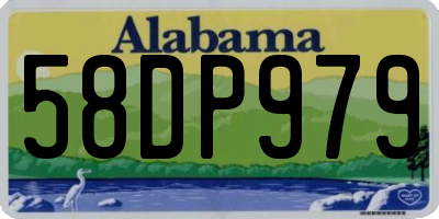 AL license plate 58DP979