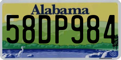 AL license plate 58DP984