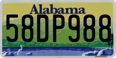 AL license plate 58DP988