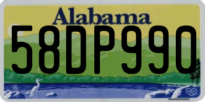 AL license plate 58DP990