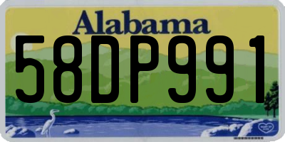 AL license plate 58DP991