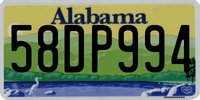 AL license plate 58DP994