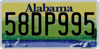 AL license plate 58DP995