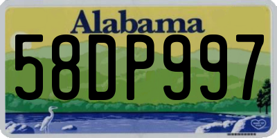 AL license plate 58DP997