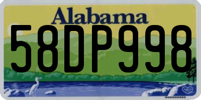 AL license plate 58DP998