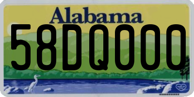 AL license plate 58DQ000