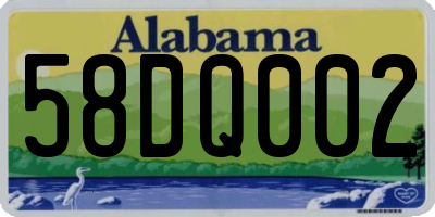 AL license plate 58DQ002