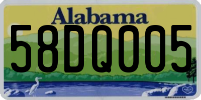 AL license plate 58DQ005