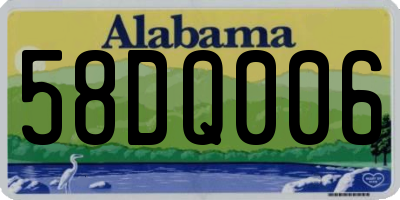 AL license plate 58DQ006