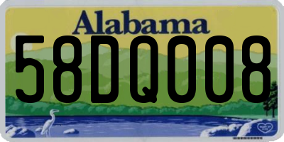AL license plate 58DQ008
