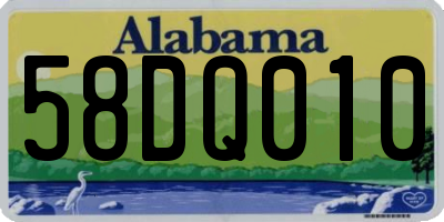 AL license plate 58DQ010
