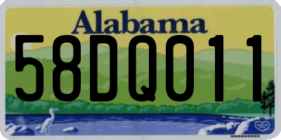 AL license plate 58DQ011