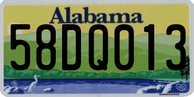 AL license plate 58DQ013