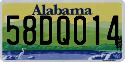 AL license plate 58DQ014
