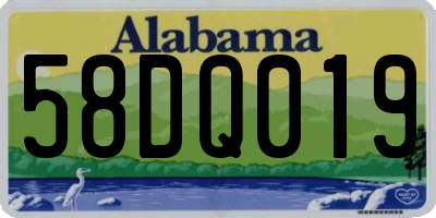AL license plate 58DQ019