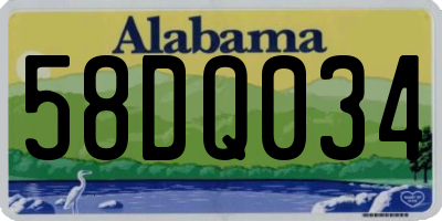 AL license plate 58DQ034