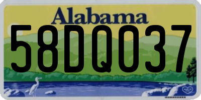 AL license plate 58DQ037