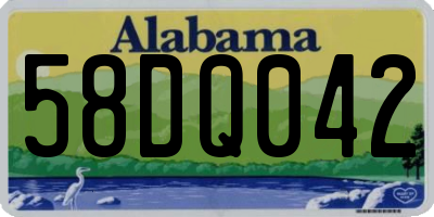 AL license plate 58DQ042