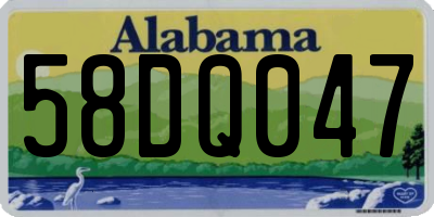 AL license plate 58DQ047