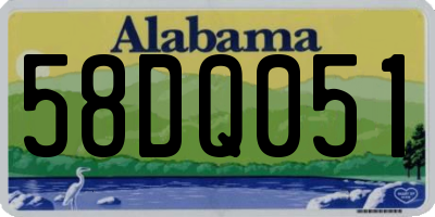 AL license plate 58DQ051