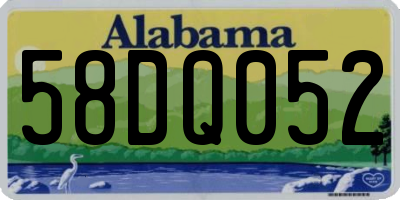 AL license plate 58DQ052
