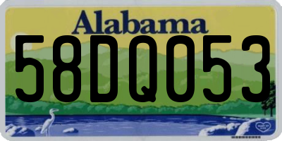 AL license plate 58DQ053